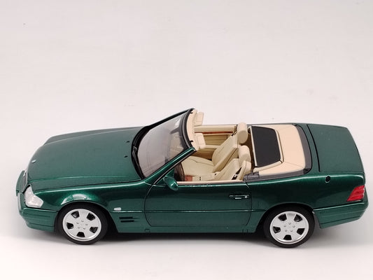 Norev 1/18 Mercedes SL500 1999 Metallic Green Alloy Full Opening Car Model