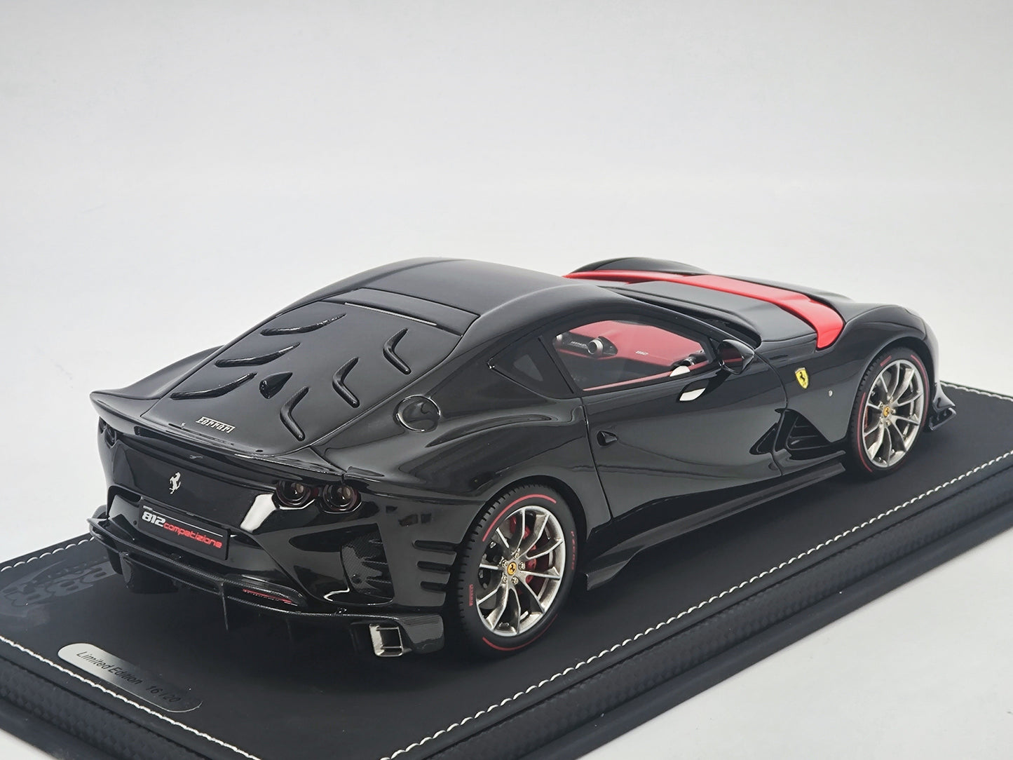 BBR 1/18 Ferrari 812 Competizione Metallic Black Limited Edition Car Model Ornaments