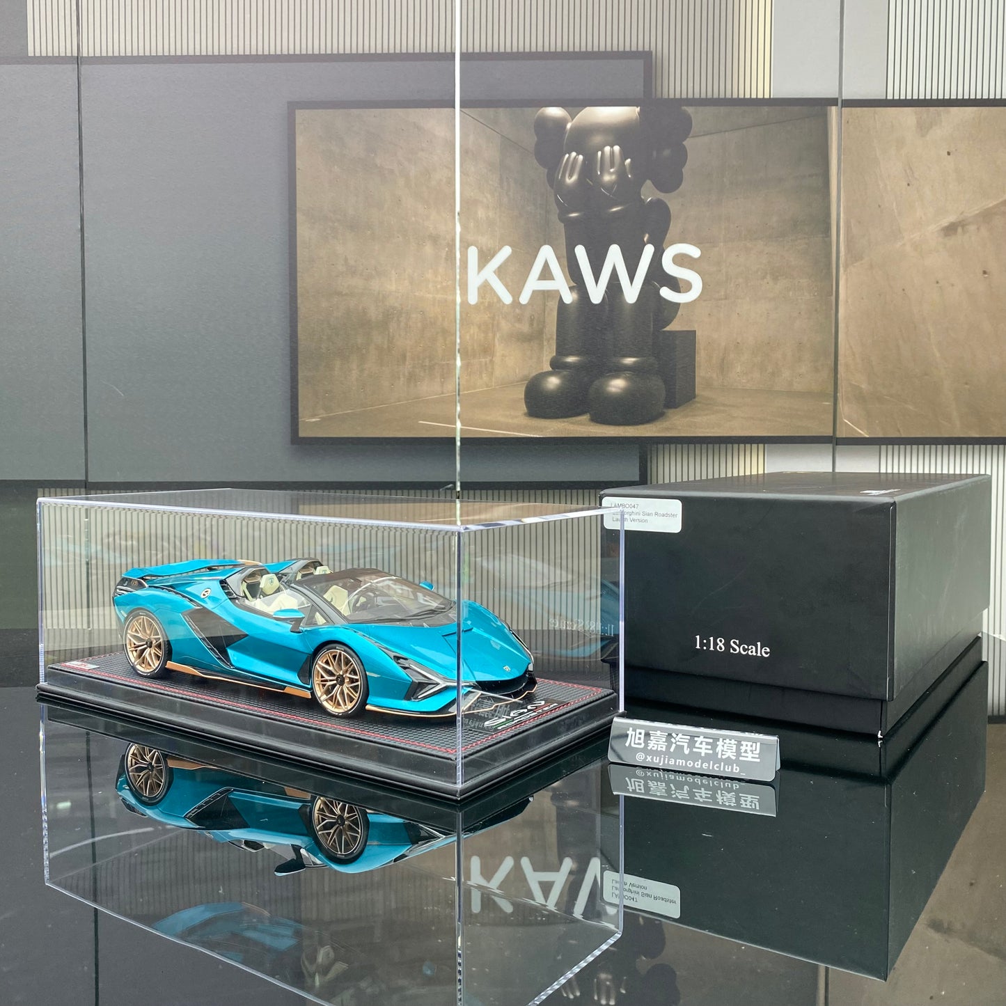 MR 1/18 Lamborghini Sian Roadster convertible limited edition simulation car model