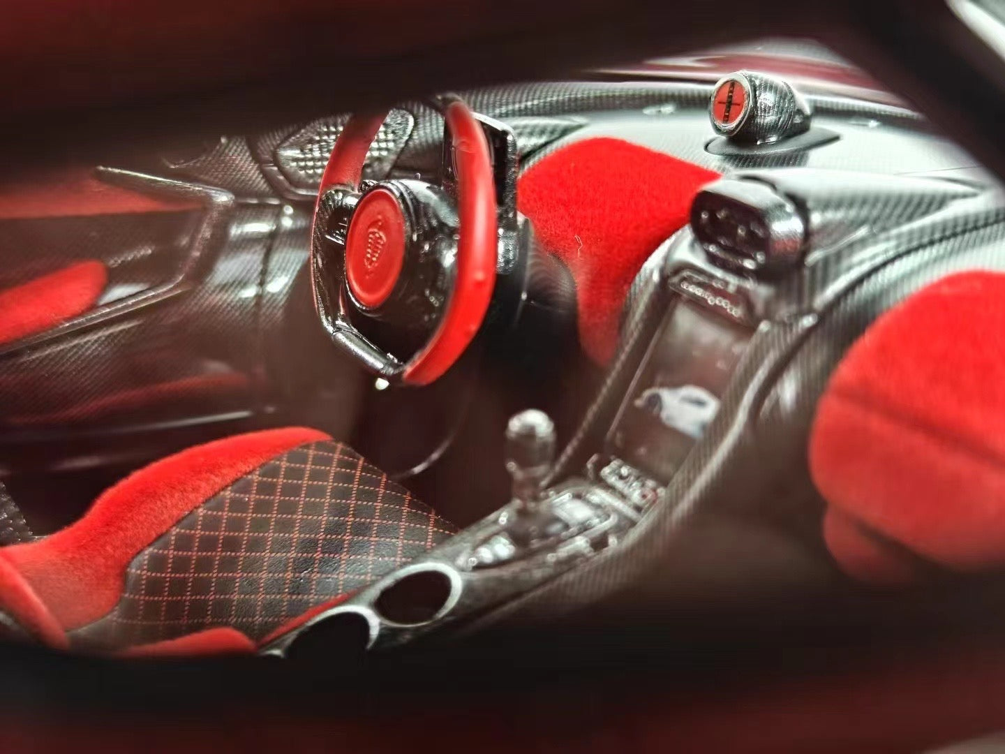 Frontiart 1/18 Koenigsegg Jesko Absolute Edition Modelo de simulación de coche en negro carbono