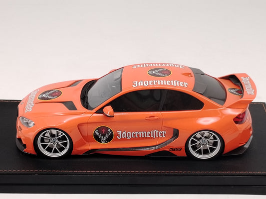 GLM 1/18 BMW M235 Jagermeister Deer Head Simulation Car Model Ornaments Birthday Gift