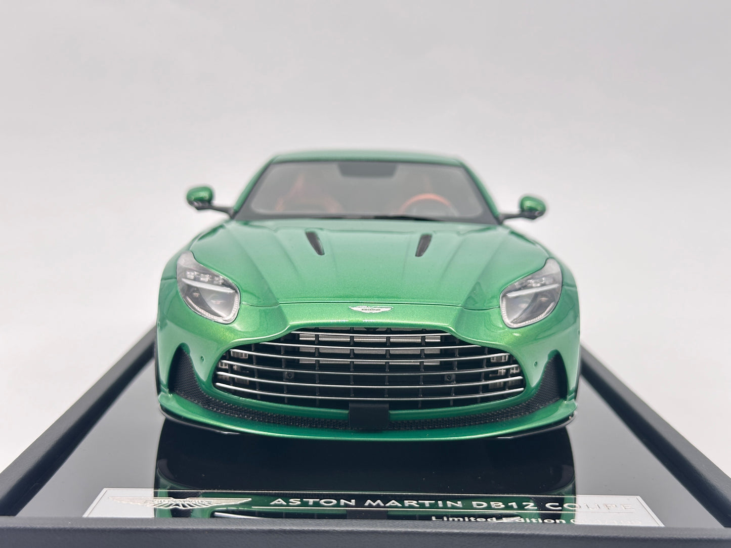 MOTORHELIX 1/18 Aston Martin DB12 COUPE Emerald Green Simulated Car Model