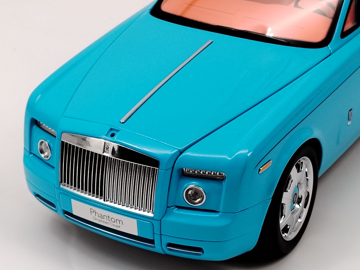 Kyosho 1/18 Rolls-Royce Phantom Drophead Coupe Light Blue Alloy Car Model