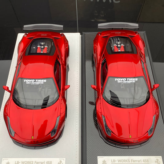 BBA MODEL 1/18 Ferrari 458 GT 1.0 Burgundy Limited Edition Car Model