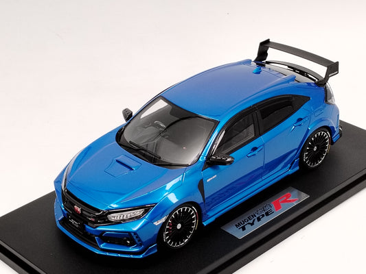 POPRACE 1/18 Honda FK8 Mugen Civic Type R Blue Birthday Gift Car Model