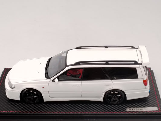Ignition Model 1/18 Nissan STAGEA 260RS WGNC34 with engine white simulation car model