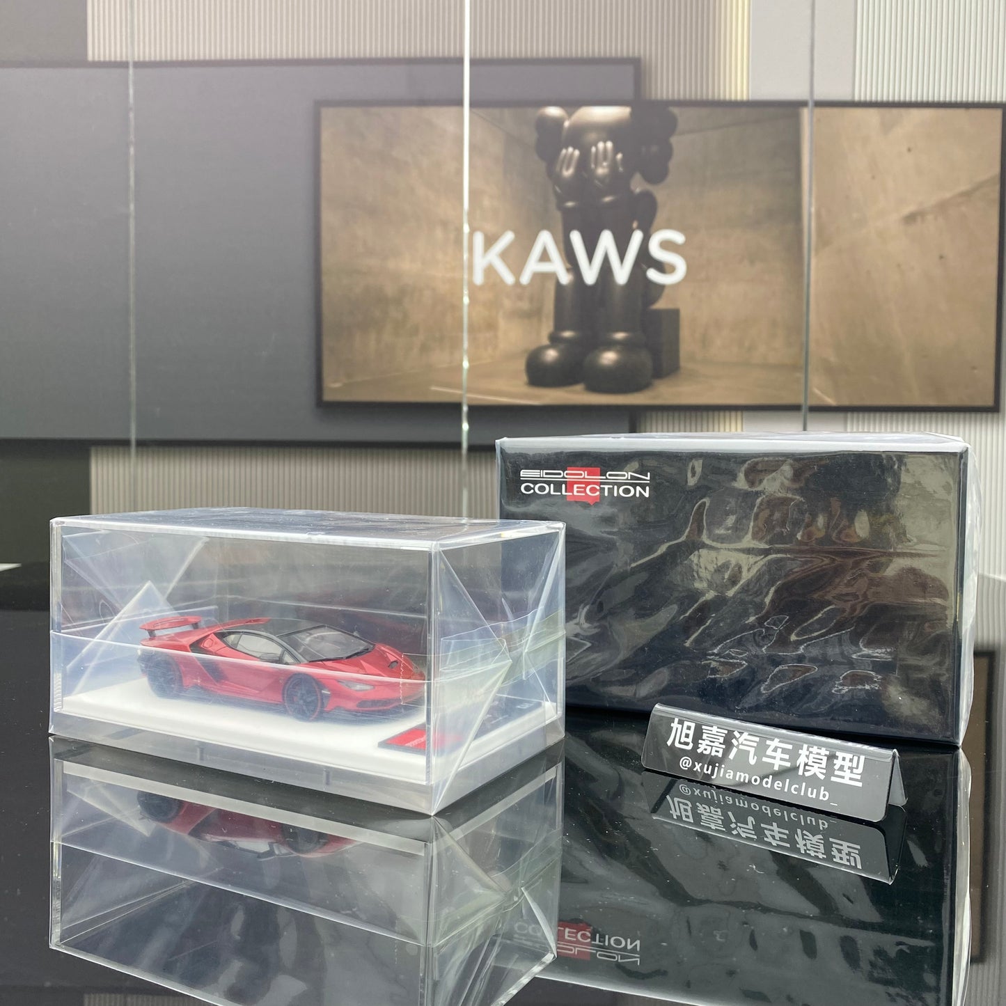 Maqueta de coche de simulación Lamborghini Centenario LP770-4 rojo a escala 1/43