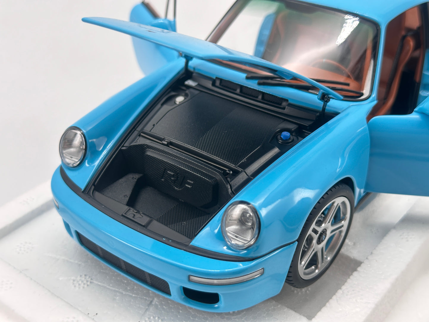 Almost Real 1/18 Porsche RUF CTR Sky Blue Model Car Ornament