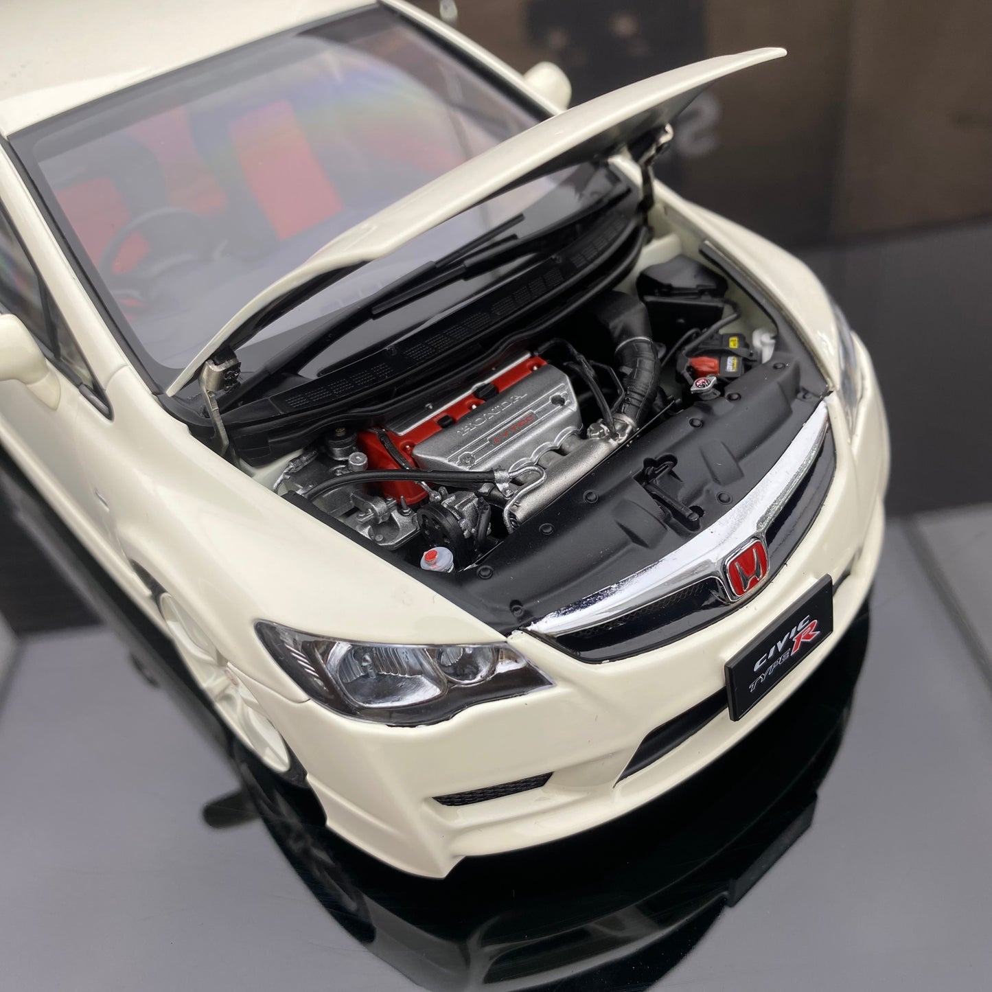 MH 1/18 Honda Civic Type R FD2 alloy full-open 2007 simulation car model collection gift