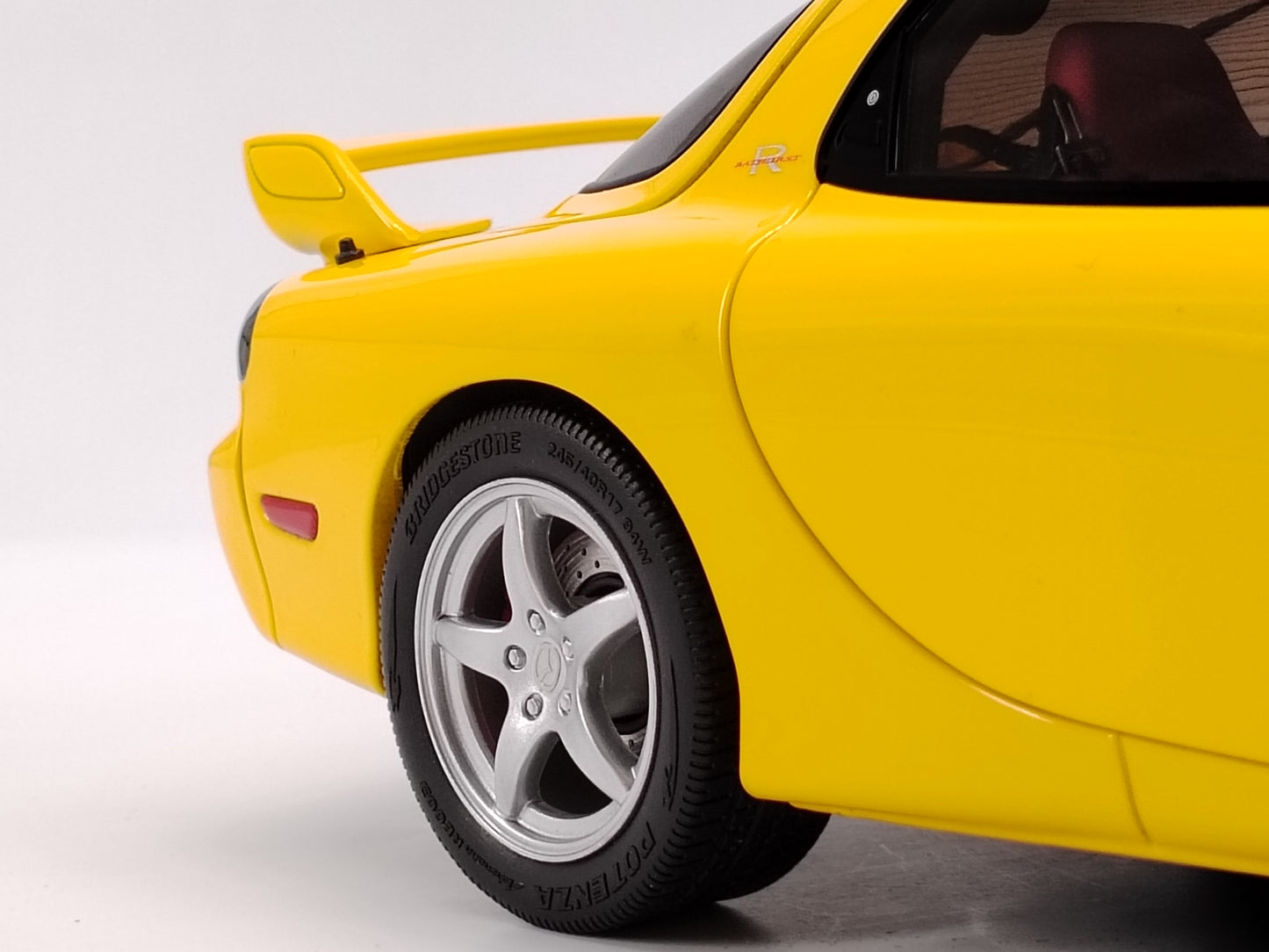 Polar Master 1/18 Mazda RX7 Yellow Alloy Car Model