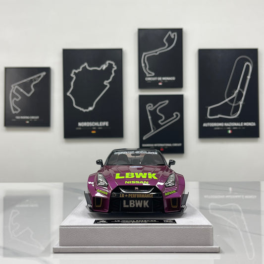 BBA MODEL 1/18 Nissan GTR 35GT-RR Metallic Purple Limited Edition Model Car