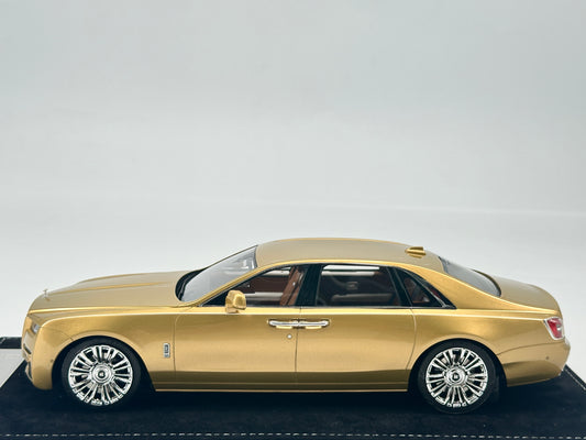HH Model 1/18 Rolls-Royce Ghost Gold Limited Edition Simulation Car Model