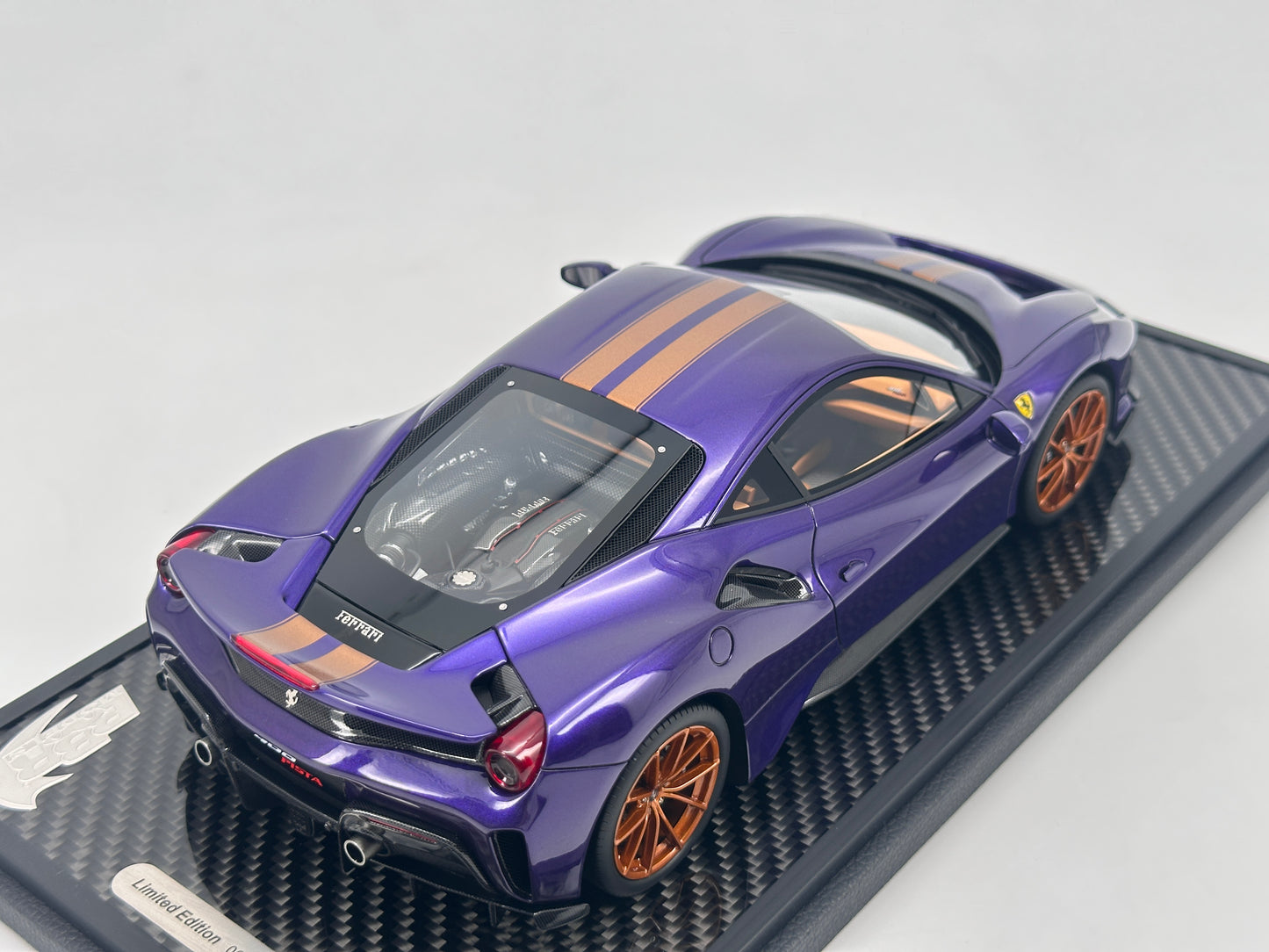 BBR 1/18 Ferrari 488 PISTA Arabian Purple Limited Edition Car Model