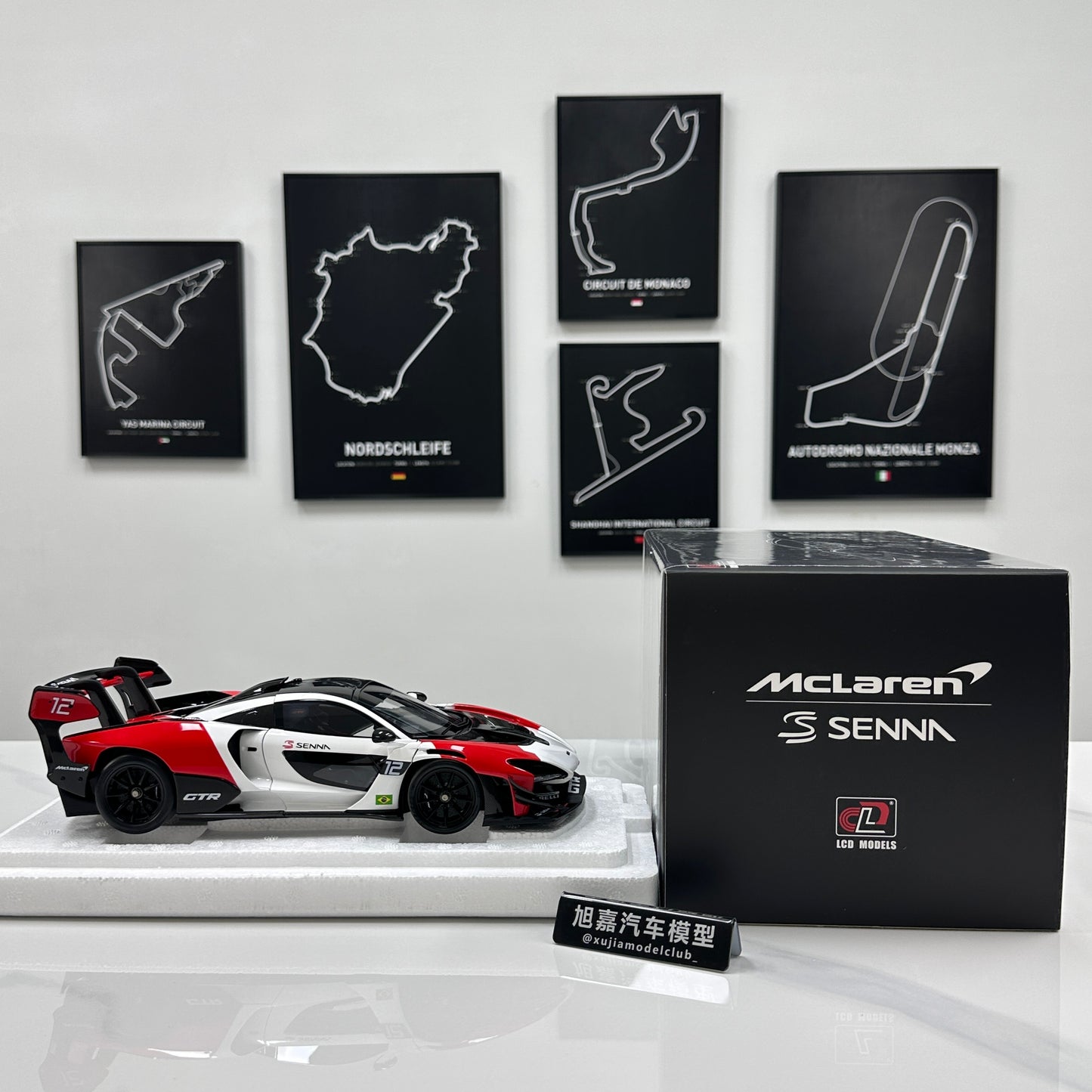 LCD 1/18 McLaren Senna GTR (Red/White) LCD18016-RW