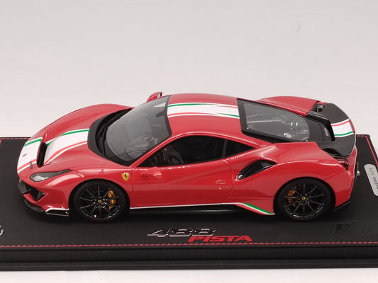 BBR 1/18 Ferrari 488 PISTA PILOTI Red Scale Car Model