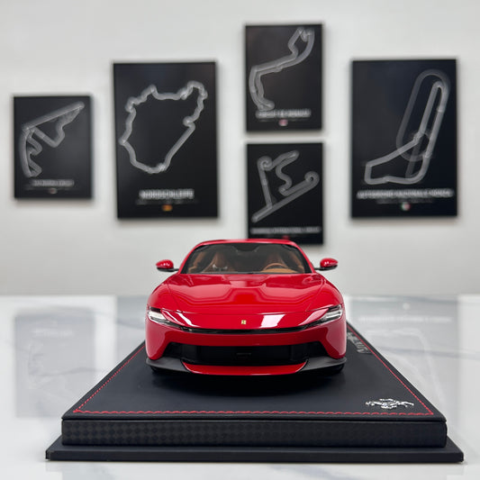 BBR 1/18 Ferrari Amalfi, standard red, silver wheels, black calipers P18272A