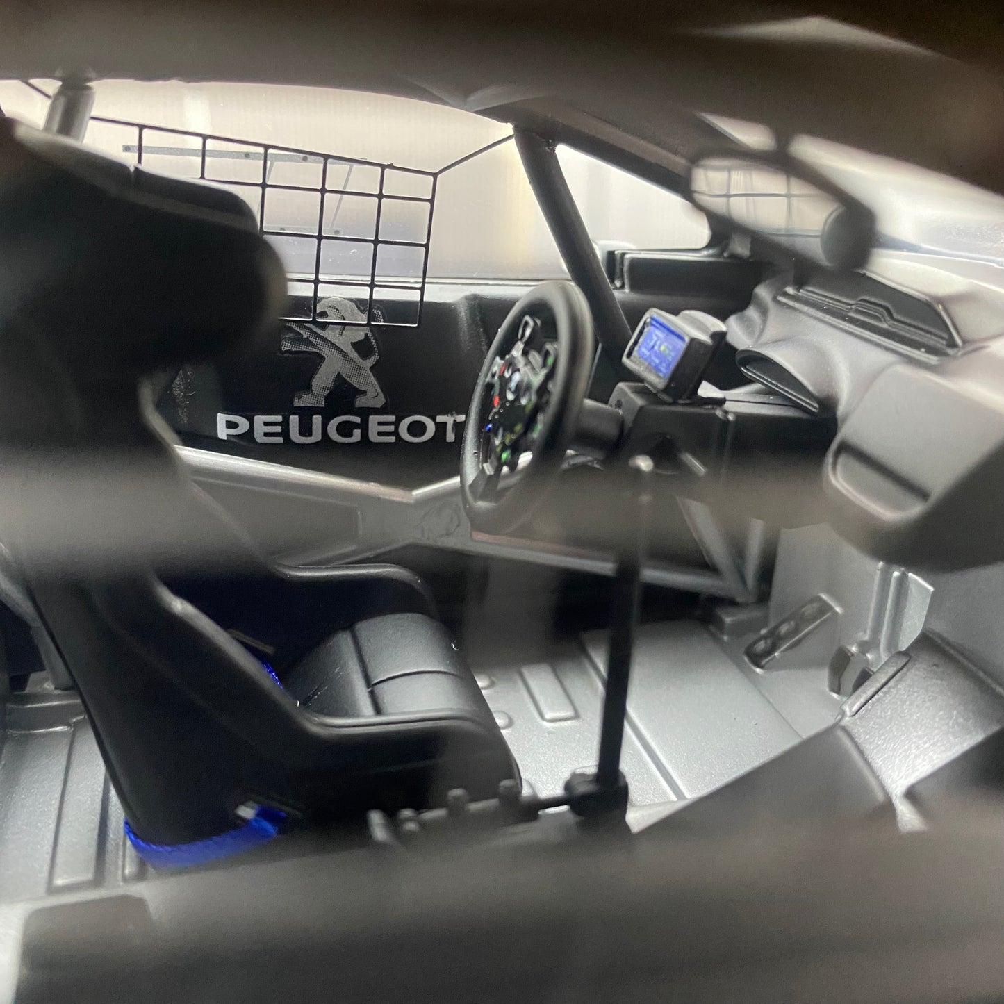 OTTO 1/18 Peugeot 208 WRX S.LOEB BELGIUM GP black paint car model