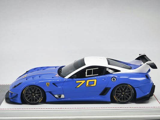 DG 1/18 Ferrari 599 XX EVO #70 Blue Simulation Car Model