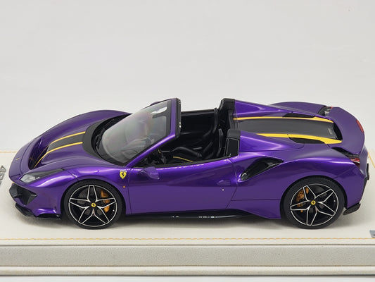 MR 1/18 Ferrari 488pista Convertible Special Edition Purple Car Model