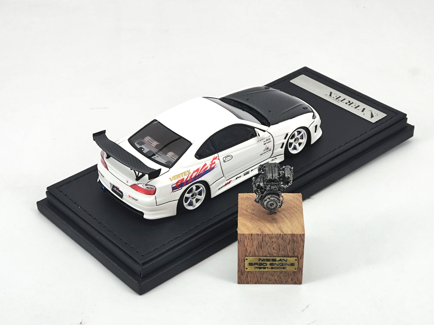 IG 1/43 Nissan s5 Silvia with engine simulation car model birthday gift ornaments