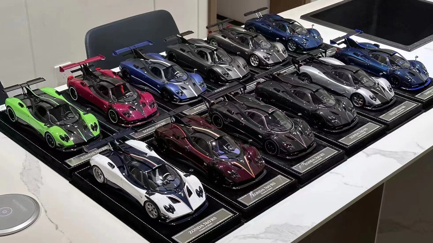 Adornos de modelo de coche de edición limitada Pagani Zonda 760 a escala 1/18 HH MODEL