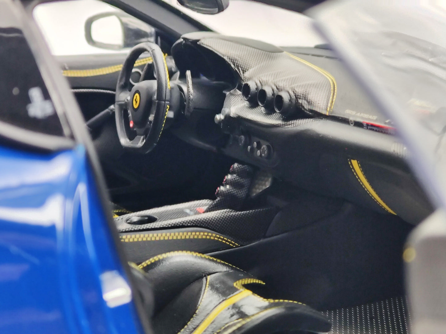 BBR 1/18 Ferrari F12 TDF Blue All - Open Alloy Model Car Model