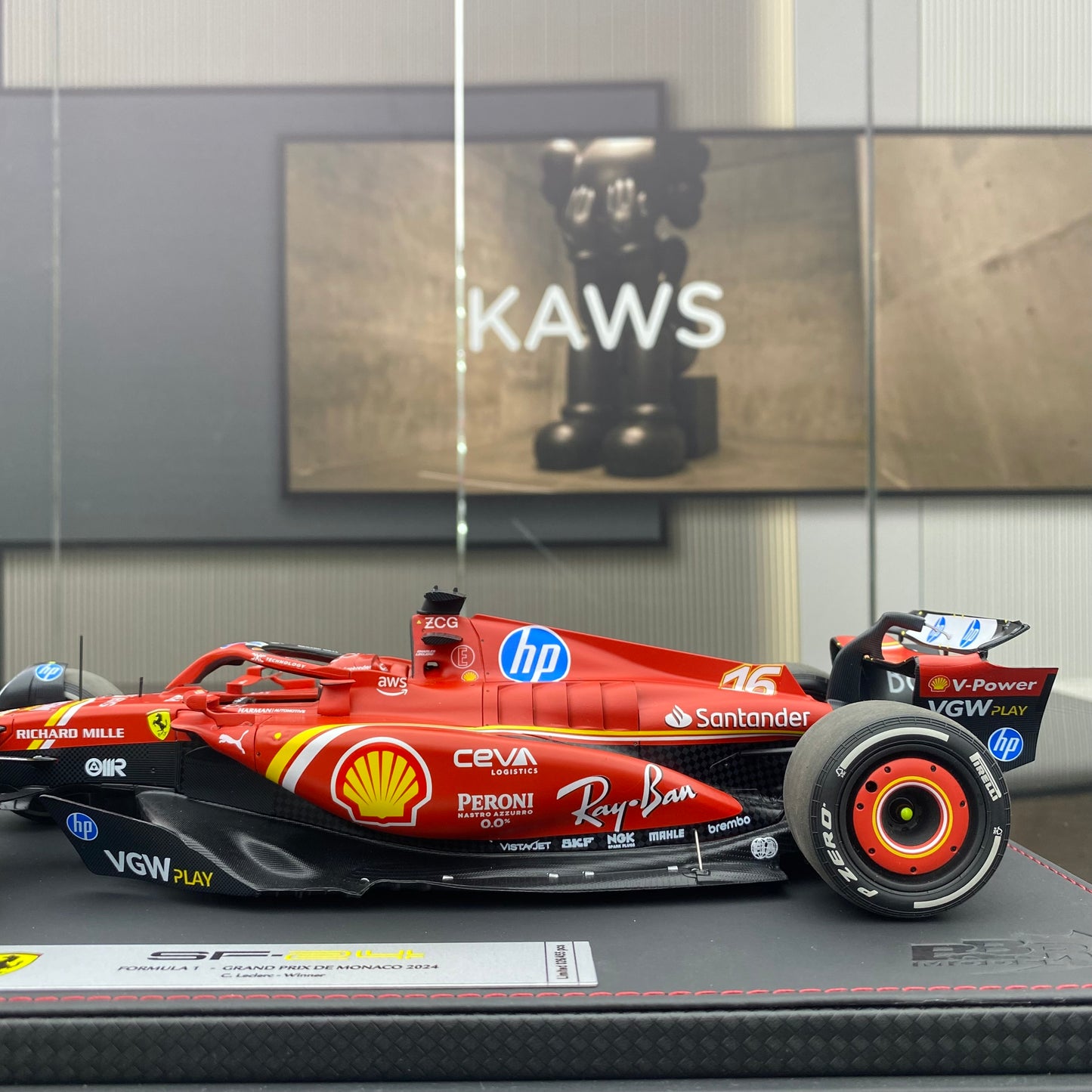 BBR1/18 Ferrari Miami #16 Charles Leclerc 3rd place racing car model