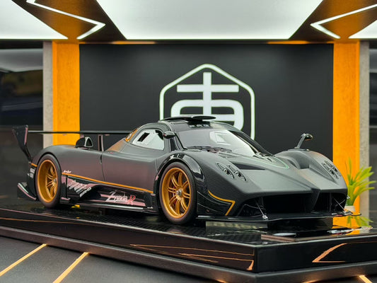 KASH MODEL 1/18 Pagani ZONDA R Matte Carbon Black KPZR001