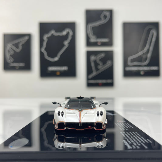 LCD 1/43 Pagani Huayra R Die-cast Model (Fully Opening Parts) – Matte White (LCD43017-PW)