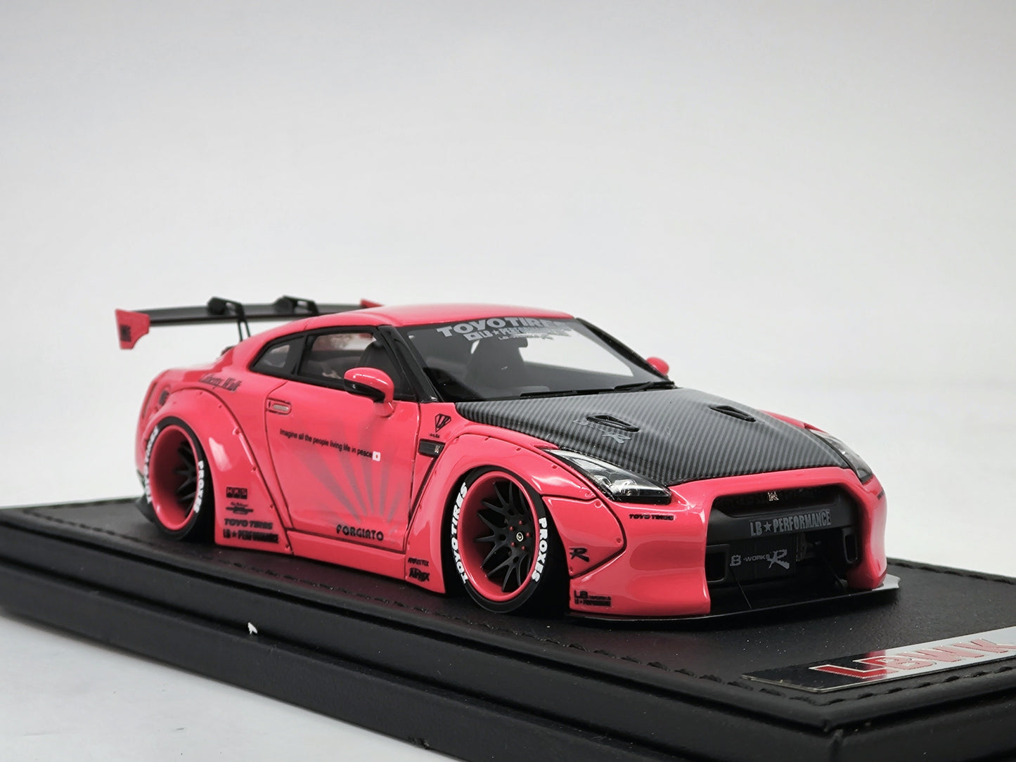 IG 1/43 Nissan GTR R35 LBWK wide body black warrior simulation car model ornaments