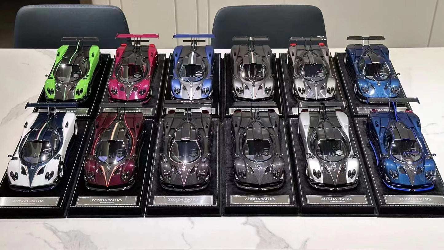 Adornos de modelo de coche de edición limitada Pagani Zonda 760 a escala 1/18 HH MODEL