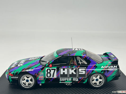 Ignition Model 1/18 Nissan R32 HKS SKYLINE #87 black and green paint simulation model