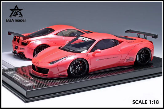BBA model 1/18 Ferrari 458 large rear wing LBWK wide body modified resin car model