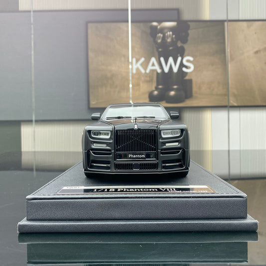VMB 1/18 Rolls-Royce Phantom Matt Black Glossy Black Double Color Matching Limited Edition Car Model Ornament