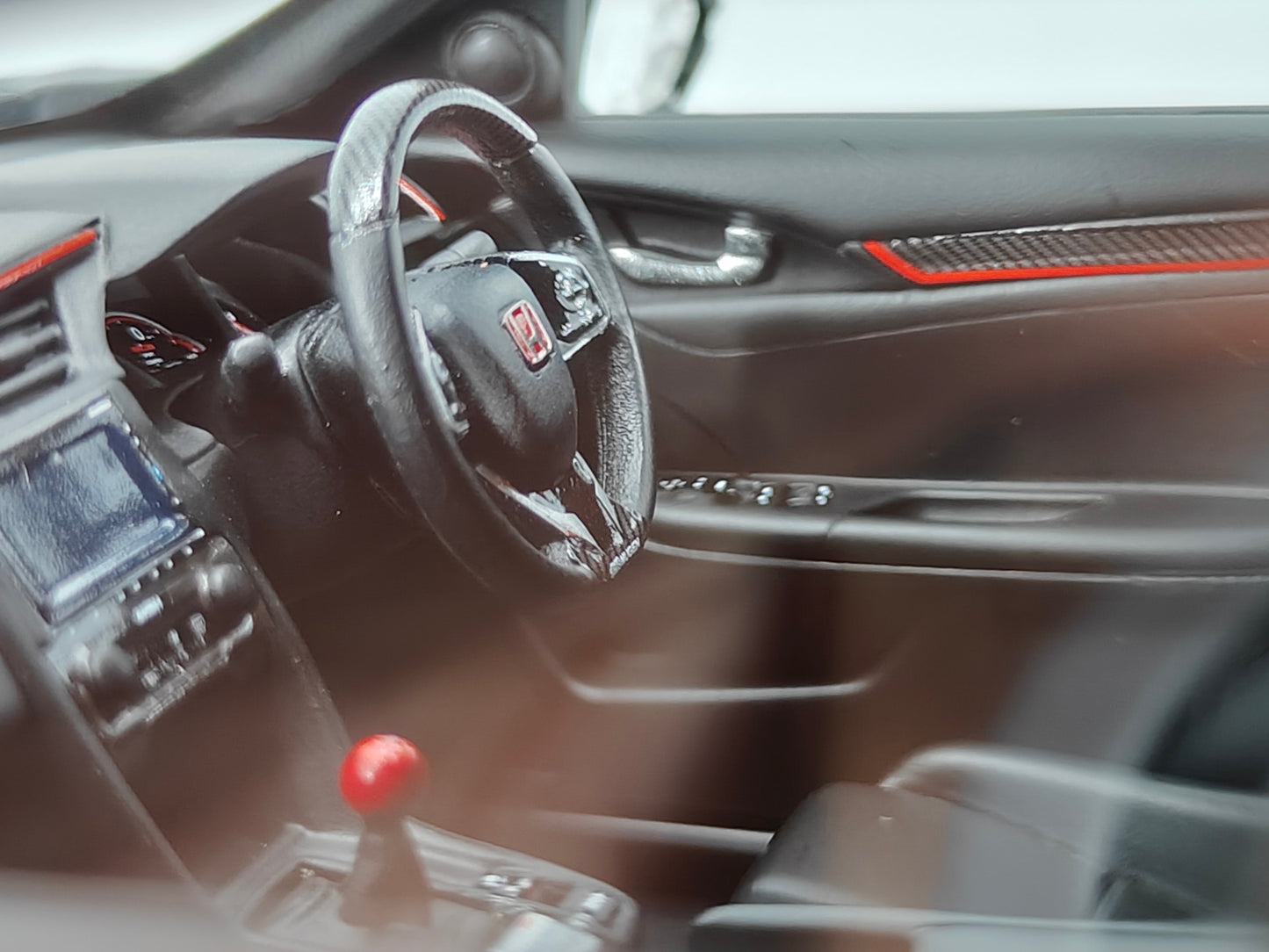 POPRACE 1/18 Honda FK8 Mugen Civic Type R Blue Birthday Gift Car Model