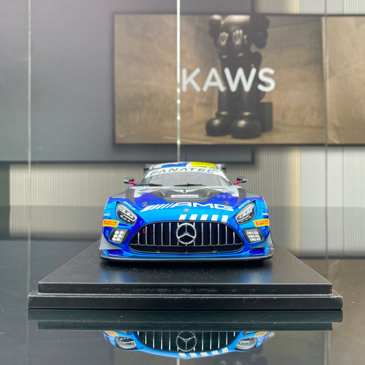 SPARK 1/18 Mercedes-Benz AMG GT3 Akkodis ASP Team 2023 Spa Endurance Race Runner-up No. 88 Blue Paint Simulation Car Model Ornament