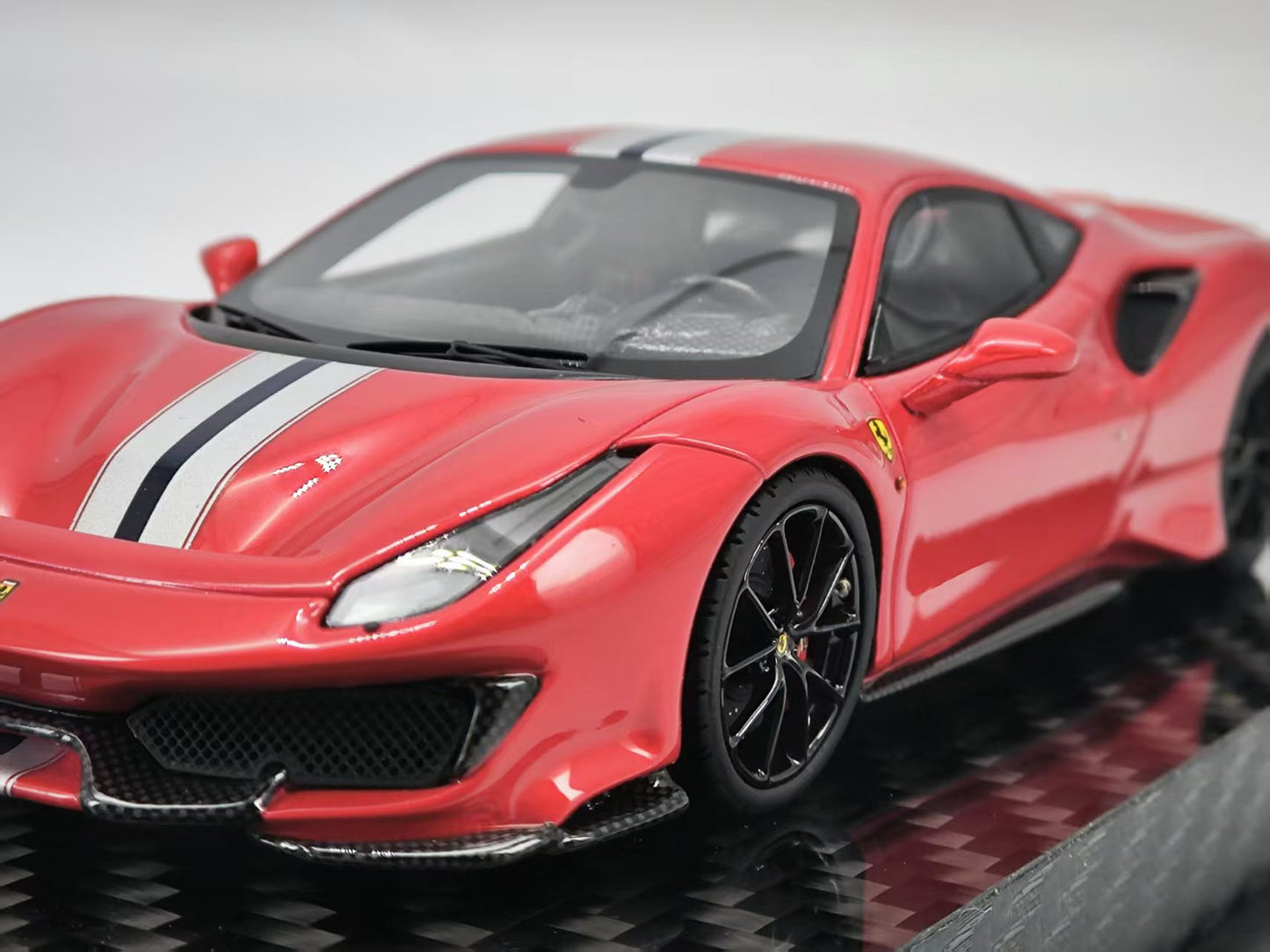 BBR 1/43 Ferrari 488 Pista Metallic Red Resin Model SUMS001A