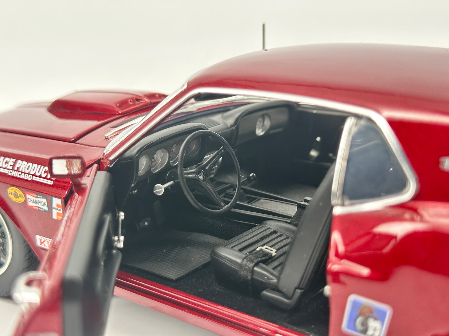 ACME 1/18 Ford Mustang BOSS 429 Red Paint Die Cast Car Model