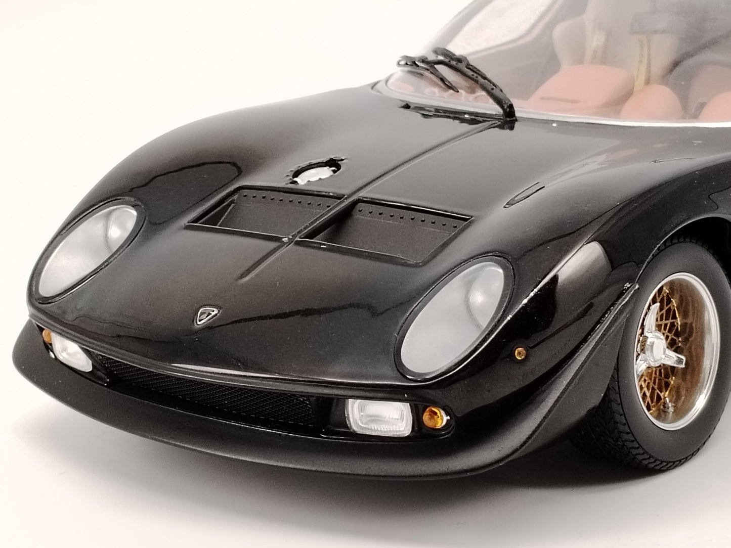 kyosho 1/18 Lamborghini Miura SVR black alloy full open car model KY172
