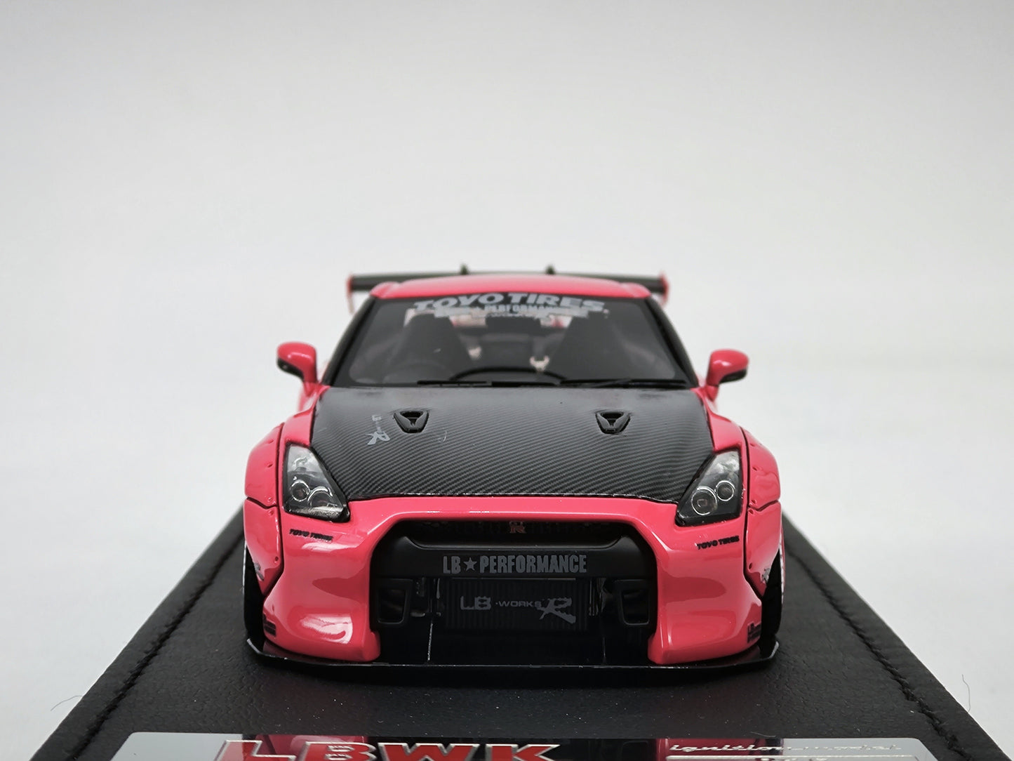 IG 1/43 Nissan GTR R35 LBWK wide body black warrior simulation car model ornaments