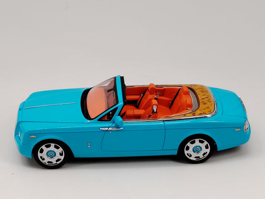 Kyosho 1/18 Rolls-Royce Phantom Drophead Coupe Light Blue Alloy Car Model