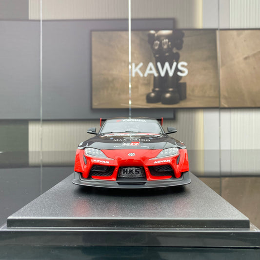 GT Spirit 1/18 Toyota Toyota Supra GR by Advan black and red painting simulation car model