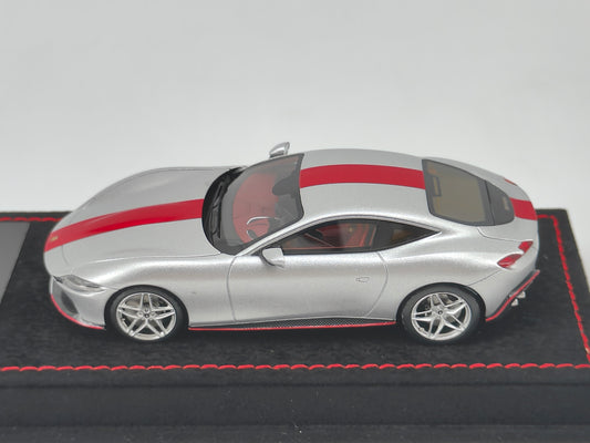 BBR 1/43 Ferrari Roma 30th Anniversary Special Edition Black Velvet Matte Silver Simulation Car Model BBRC236CH30