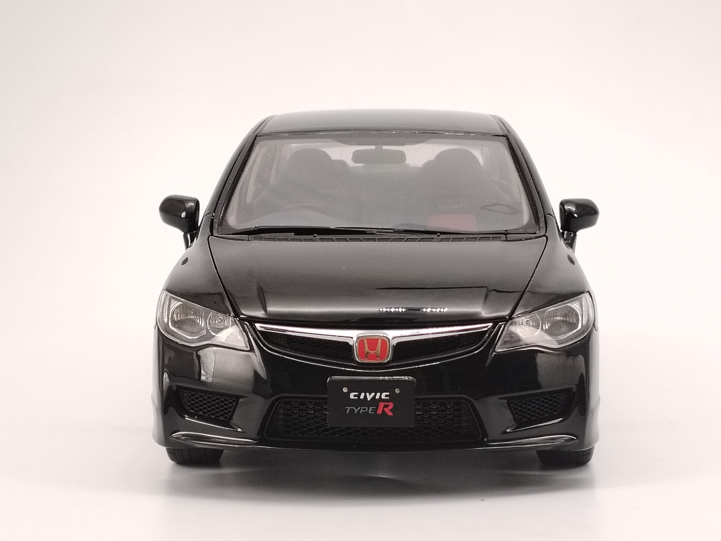 WELL 1/18 Honda Civic Type R (FD2) Black Simulation Model Car Ornaments