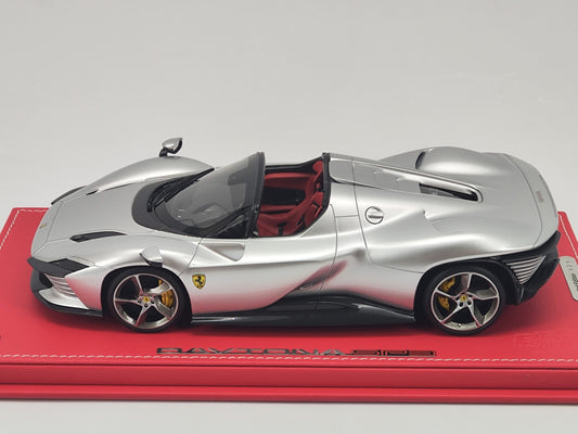 BBR 1/18 Ferrari SP3 Custom Edition Silver Limited Edition Die-cast Model Car Ornament