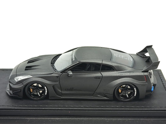 IG 1/43 Nissan GTR R35 LBWK wide body black warrior simulation car model ornaments