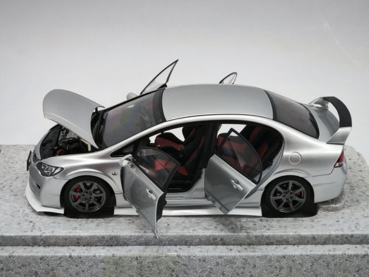 MH 1/18 Honda Civic Type R Silver Alloy Car Model