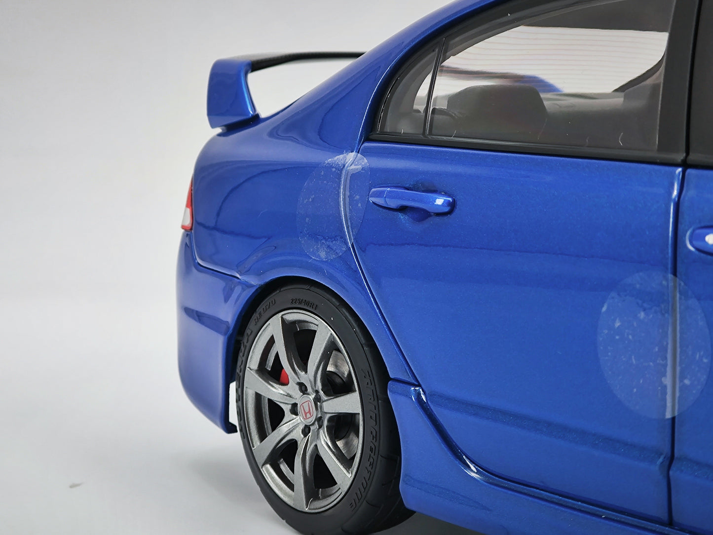 MH 1/18 Honda Civic Type R FD2 Blue Alloy Car Model
