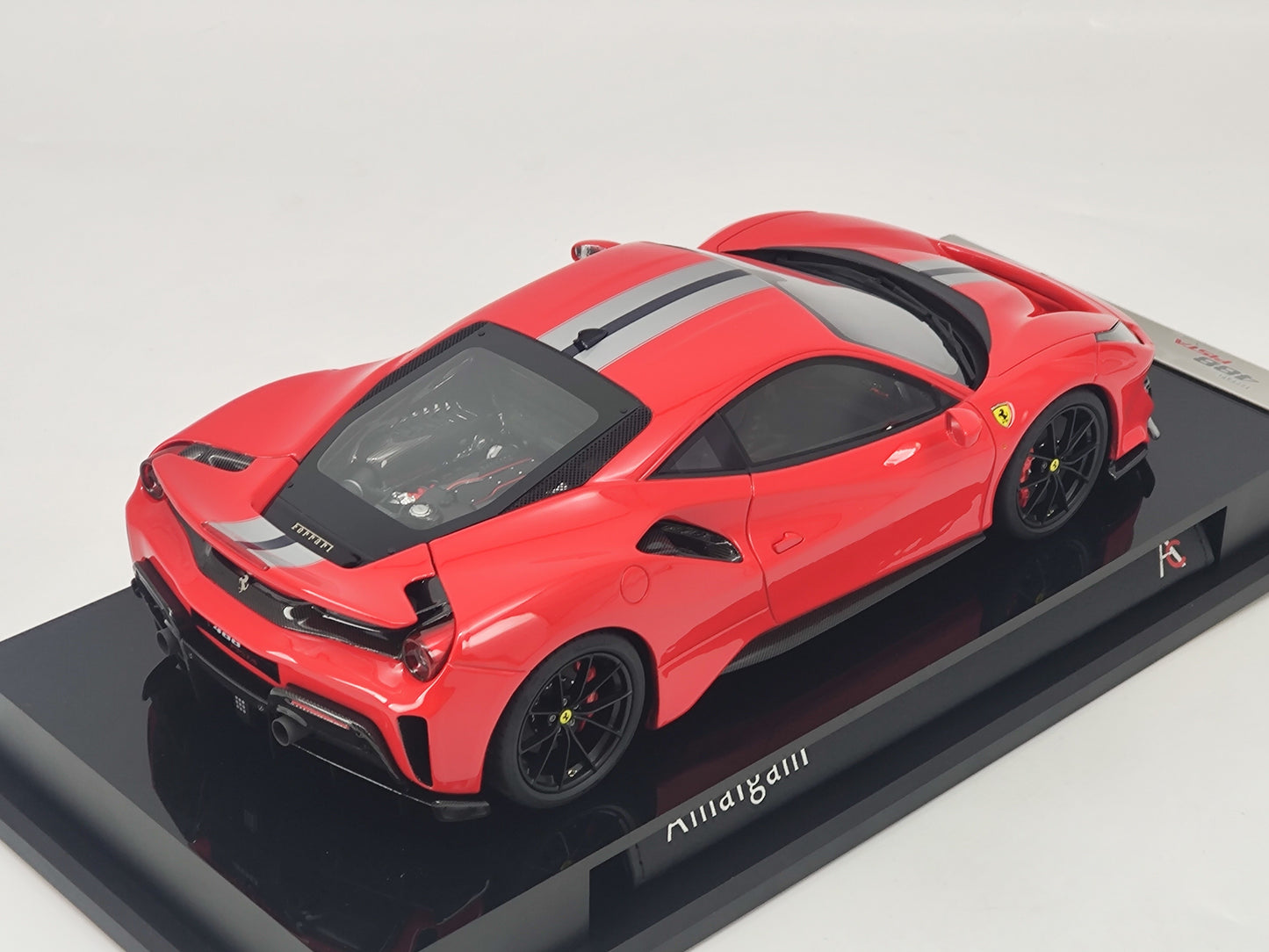 Amalgam 1/18 Ferrari 488 PISTA with Red Logo, Resin Model Car