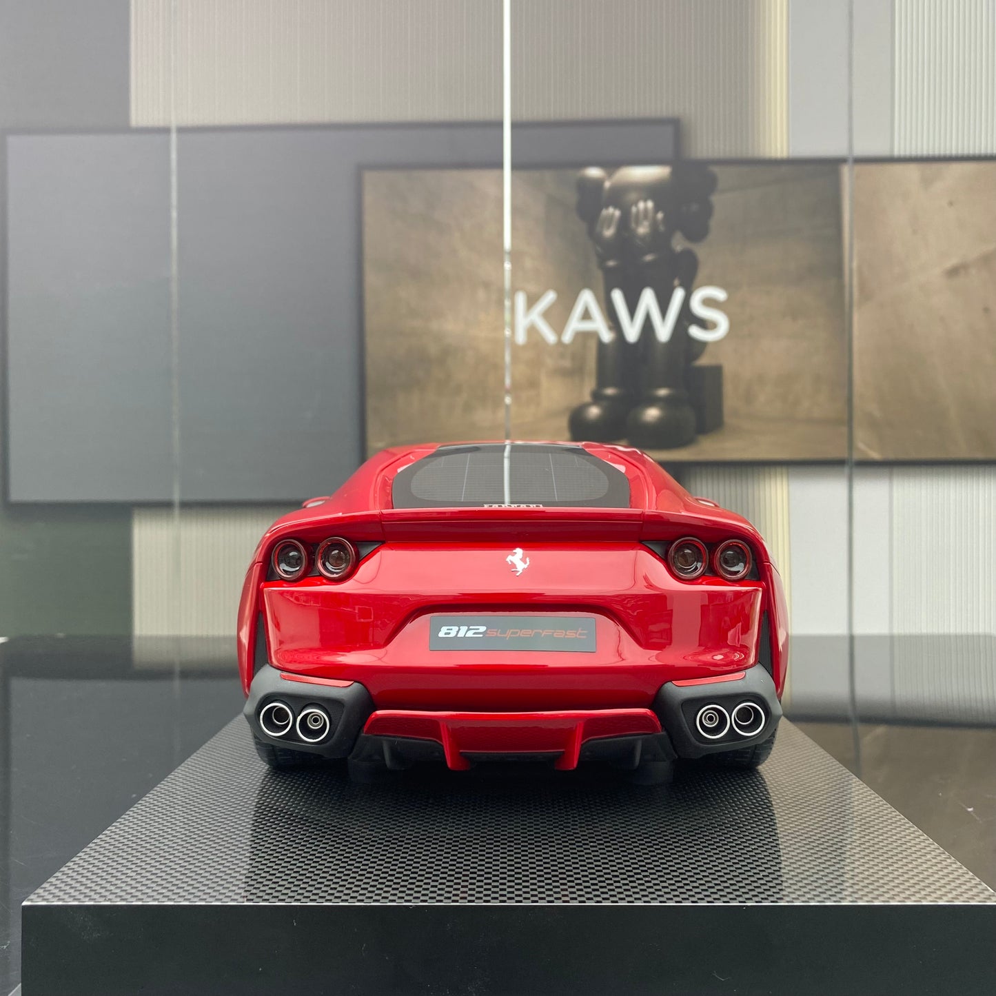 Amalgam 1/12 Ferrari 812 SUPERFAST Red Simulation Car Model